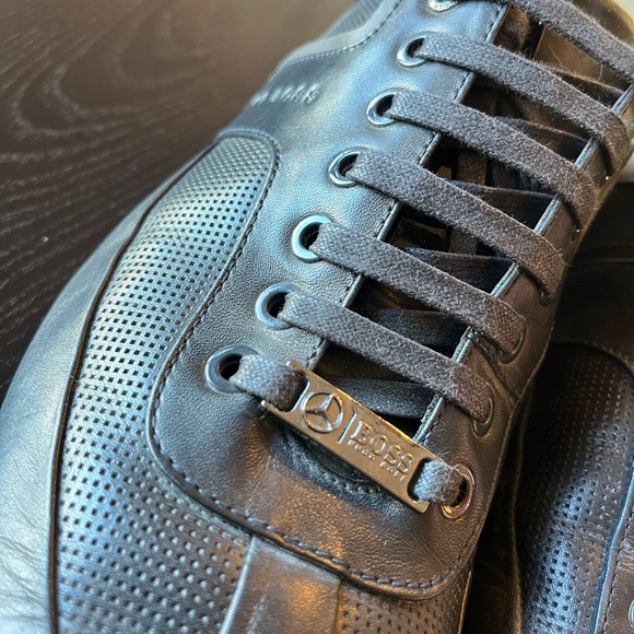 Hugo Boss | Shoes | Hugo Boss Mercedes Benz F Mens Blue Leather Sport  Driving Shoes 42 Eu Us 9 | Poshmark